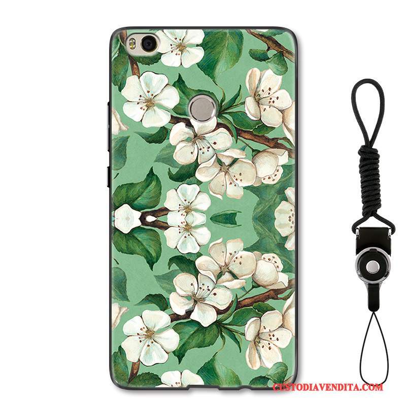 Custodia Mi Max 2 Moda Arte Verde, Cover Mi Max 2 Protezione Piccolatelefono