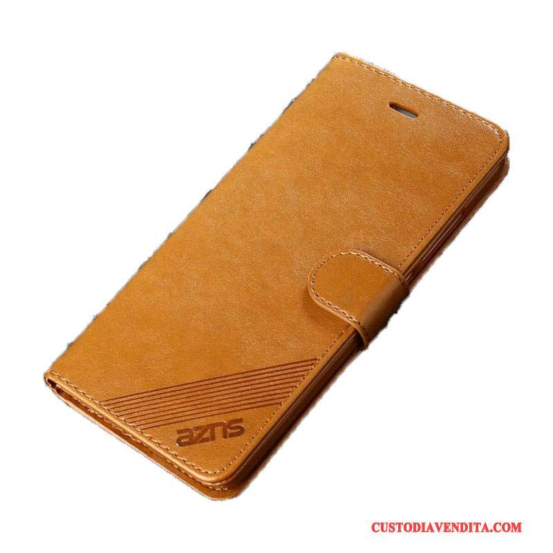 Custodia Mi Max 2 Pelle Giallo Piccola, Cover Mi Max 2 Protezione Anti-cadutatelefono