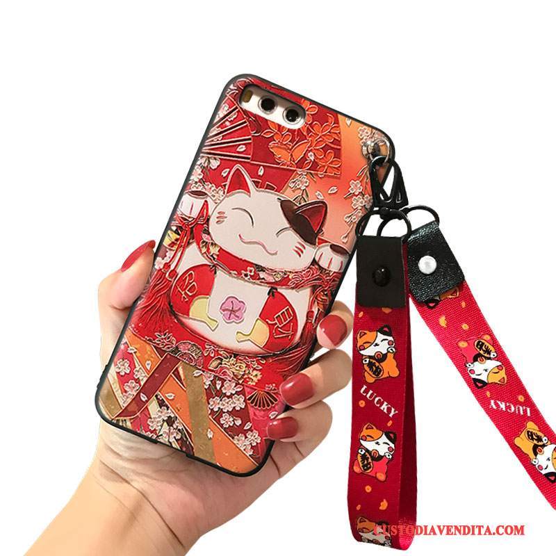 Custodia Mi Mix 2 Cartone Animato Telefono Rosso, Cover Mi Mix 2 Tendenza Bello