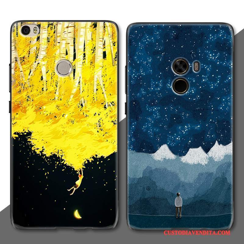 Custodia Mi Mix 2 Creativo Giallo Di Personalità, Cover Mi Mix 2 Goffratura Piccolatelefono