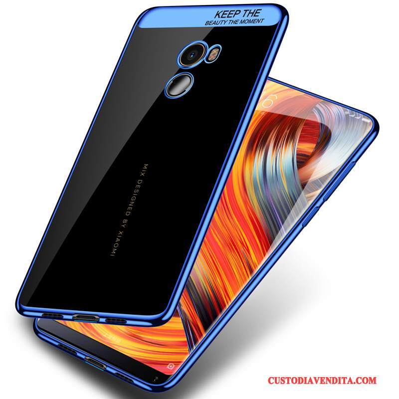 Custodia Mi Mix 2 Creativo Trasparente Morbido, Cover Mi Mix 2 Silicone Tutto Incluso Anti-caduta