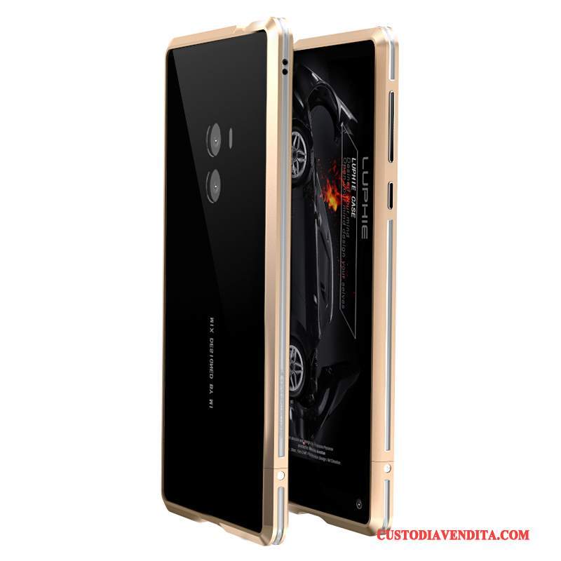 Custodia Mi Mix 2 Protezione Piccolatelefono, Cover Mi Mix 2 Metallo Coperchio Posteriore