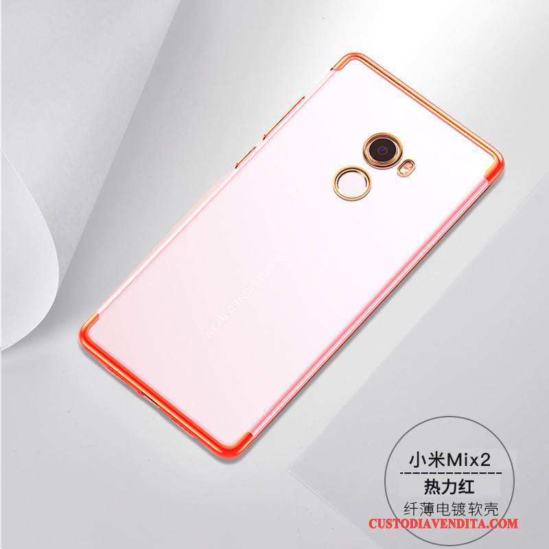 Custodia Mi Mix 2 Silicone Trasparente Anti-caduta, Cover Mi Mix 2 Protezione Telefono Tutto Incluso