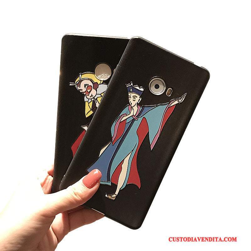 Custodia Mi Note 2 Silicone Tutto Incluso Di Personalità, Cover Mi Note 2 Cartone Animato Ornamenti Appesi Nero