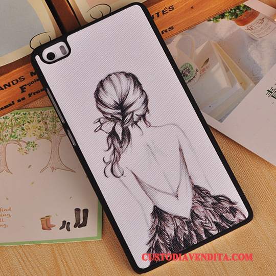 Custodia Mi Note Colore Bianco Piccola, Cover Mi Note Creativo Telaio Maglia