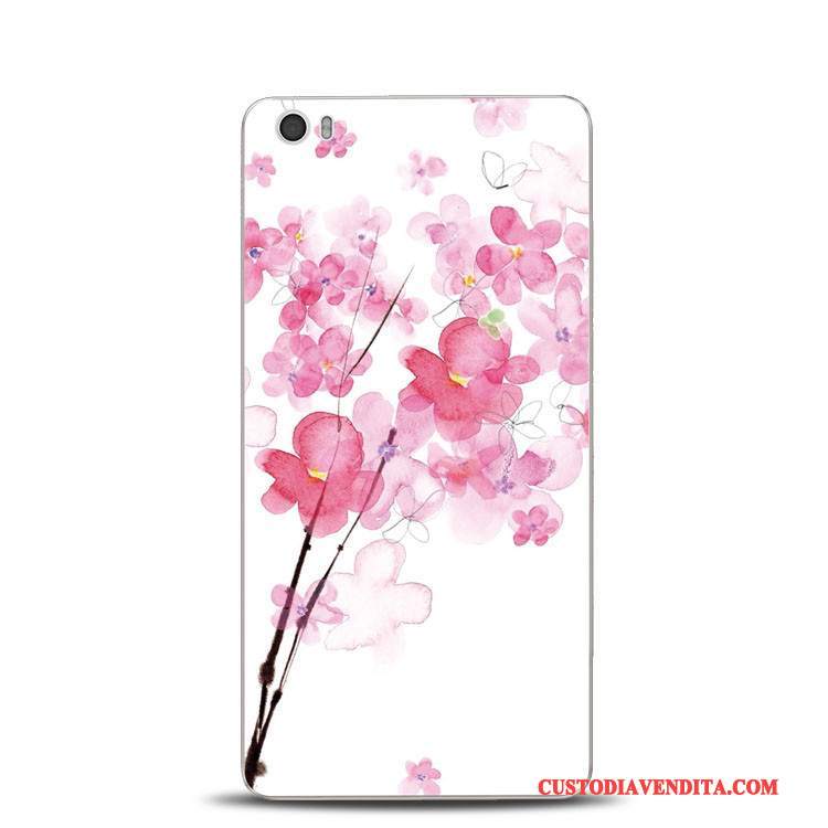 Custodia Mi Note Goffratura Supporto Piccola, Cover Mi Note Silicone Rosa Tutto Incluso