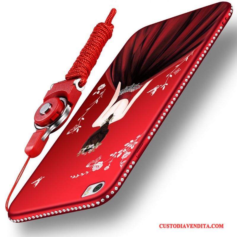 Custodia Mi Note Silicone Piccola Morbido, Cover Mi Note Protezione Anti-caduta Rosso