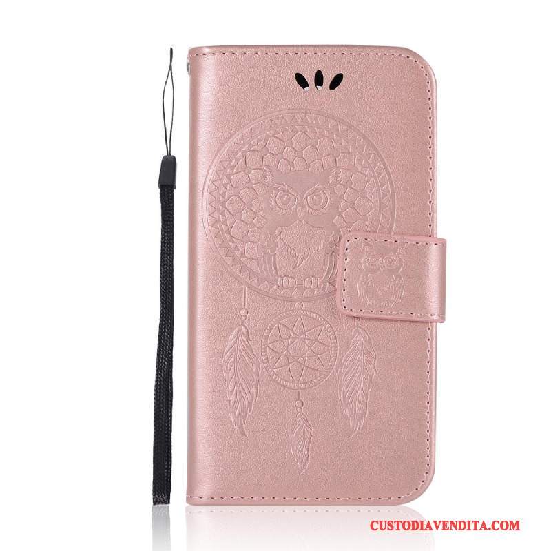 Custodia Moto G4 Play Pelle Gattino Rosa, Cover Moto G4 Play Vento Maglia