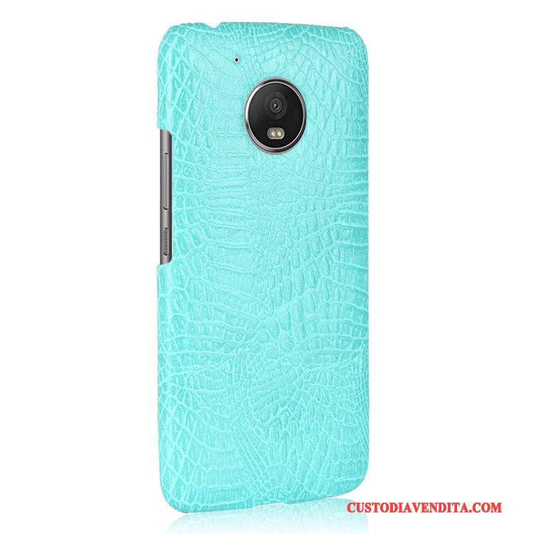 Custodia Moto G5 Protezione Modello Coccodrillotelefono, Cover Moto G5 Blu Chiaro