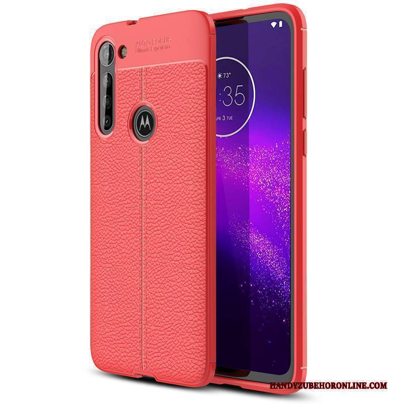 Custodia Moto G8 Power Pelle Modello Rosso, Cover Moto G8 Power Protezione Telefono Morbido