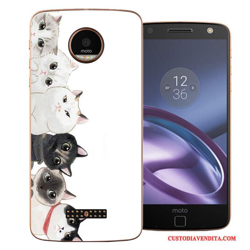 Custodia Moto Z Cartone Animato Telefono Nuovo, Cover Moto Z Protezione Bianco Difficile