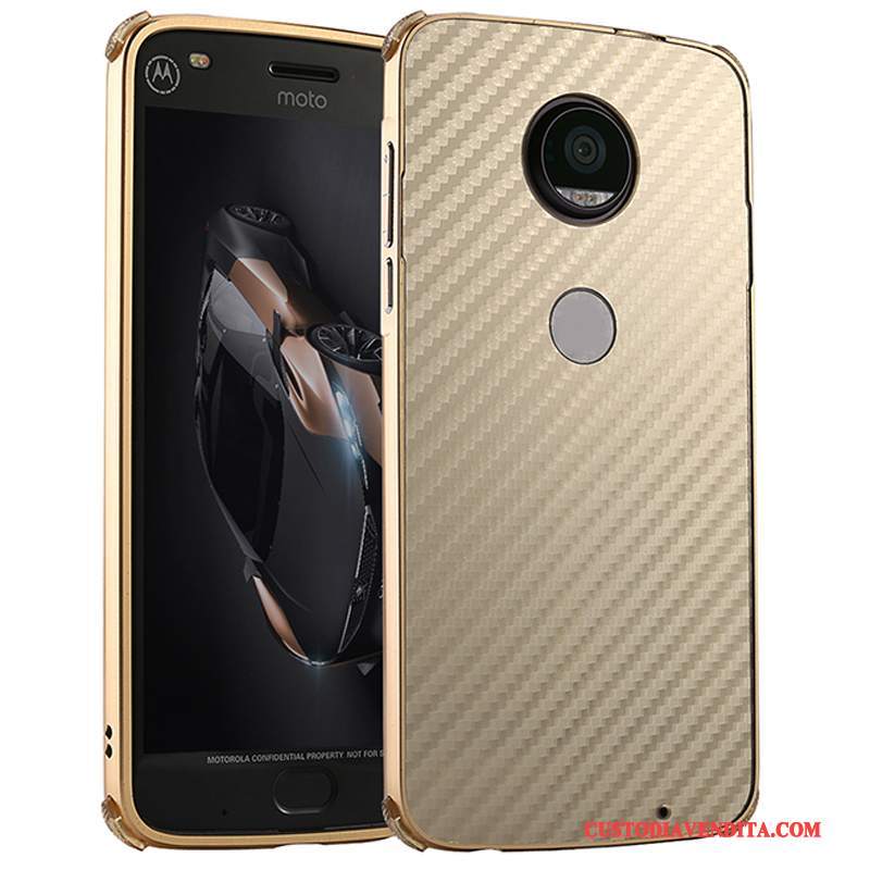 Custodia Moto Z2 Play Protezione Oro Anti-caduta, Cover Moto Z2 Play Telaio Metallo