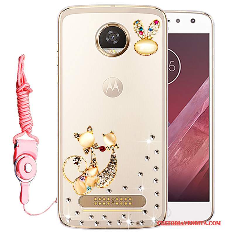 Custodia Moto Z2 Play Strass Orotelefono, Cover Moto Z2 Play Protezione