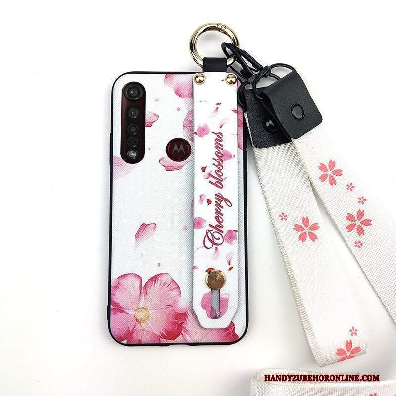 Custodia Motorola One Macro Protezione Piccola Ornamenti Appesi, Cover Motorola One Macro Rosatelefono