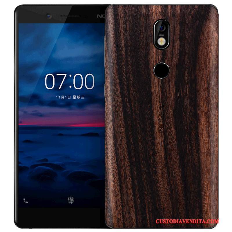 Custodia Nokia 7 Legno Massello Di Personalità Pellicola Protettiva, Cover Nokia 7 Tendenza Sentire