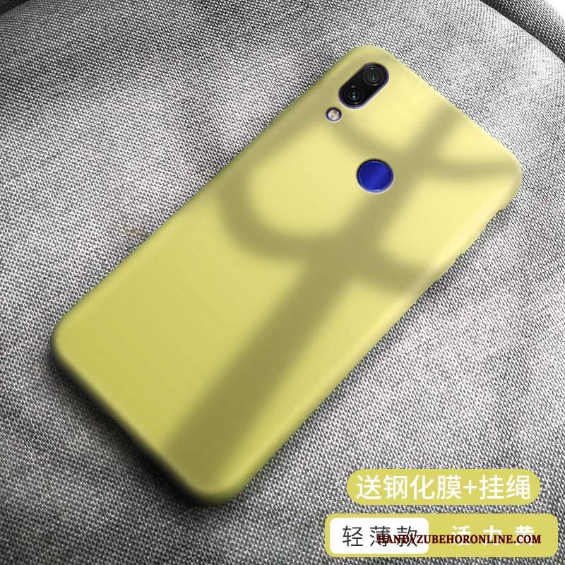 Custodia Redmi 7 Morbido Ornamenti Appesi, Cover Redmi 7 Giallotelefono