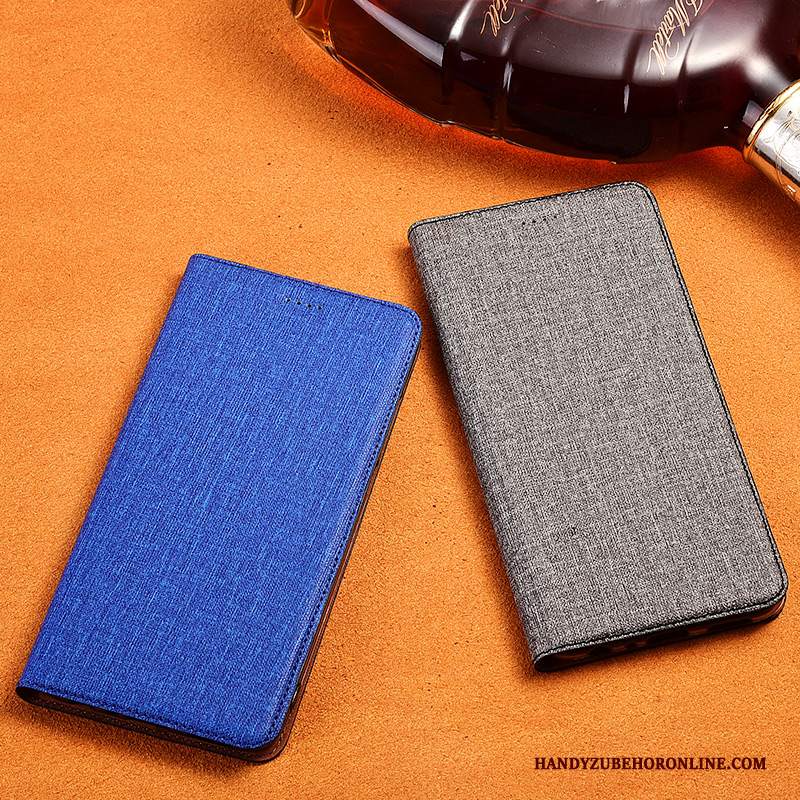 Custodia Redmi 7 Protezione Blu Tutto Incluso, Cover Redmi 7 Pelle Nuovo Cotone E Lino