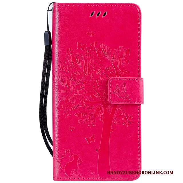 Custodia Redmi 7 Silicone Piccolatelefono, Cover Redmi 7 Pelle Rosso Morbido