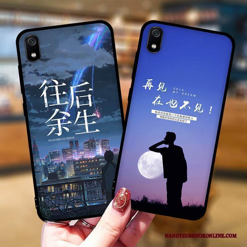 Custodia Redmi 7a Cartone Animato Anti-caduta Blu, Cover Redmi 7a Moda Nuovotelefono