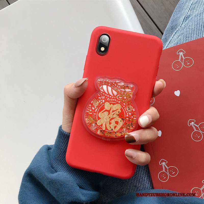 Custodia Redmi 7a Silicone Amanti Net Red, Cover Redmi 7a Pelle Di Personalità Nuovo