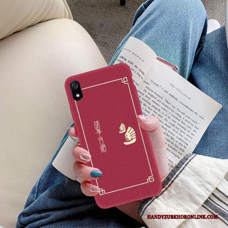 Custodia Redmi 7a Silicone Sottile Rosso, Cover Redmi 7a Morbido Anti-caduta