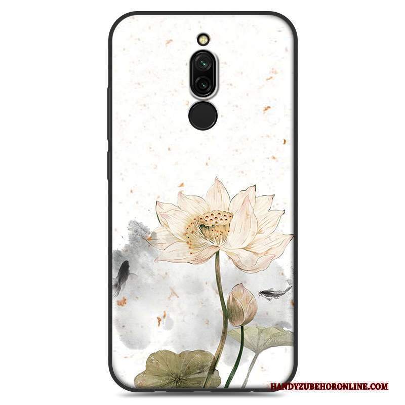 Custodia Redmi 8 Creativo Piccola Stile Cinese, Cover Redmi 8 Protezione Morbido Bianco