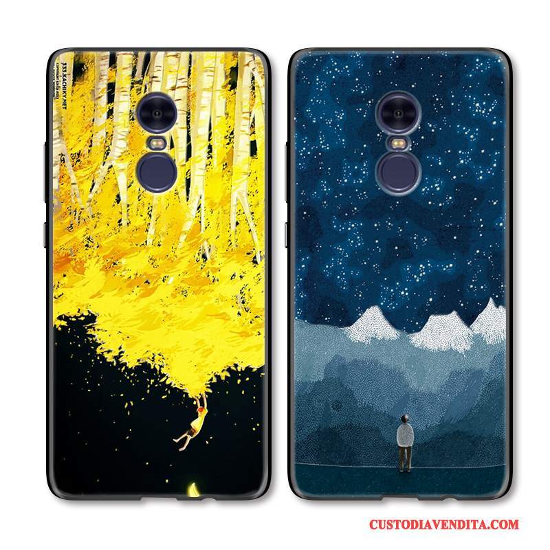 Custodia Redmi Note 4x Creativo Di Personalità Giallo, Cover Redmi Note 4x Goffratura Rossotelefono