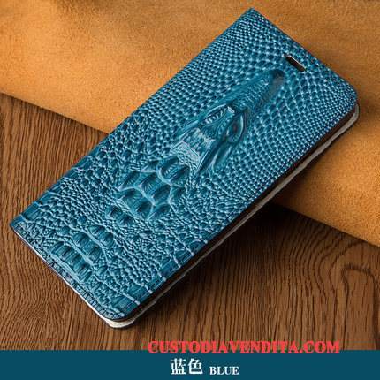 Custodia Redmi Note 5 Pelle Di Personalità Blu Scuro, Cover Redmi Note 5 Protezione Affari Difficile