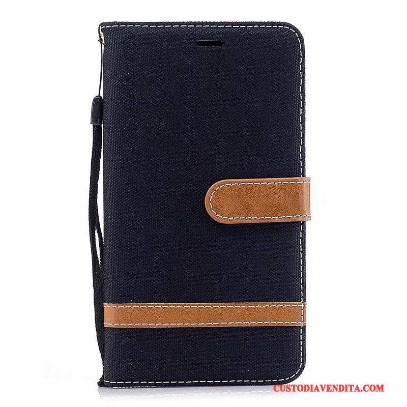 Custodia Redmi Note 5a Pelle Supporto Piccola, Cover Redmi Note 5a Folio Telefono Nero