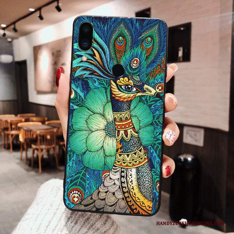 Custodia Redmi Note 7 Protezione Marchio Di Tendenza Piccola, Cover Redmi Note 7 Creativo Vento Verde