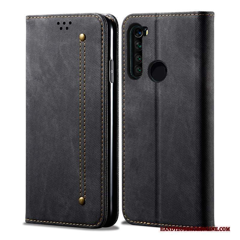 Custodia Redmi Note 8t Pelle Affari Rosso, Cover Redmi Note 8t Protezione Telefono Anti-caduta