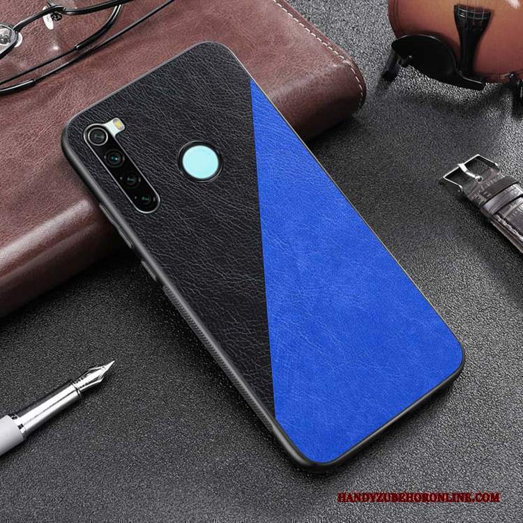 Custodia Redmi Note 8t Pelle Nero Anti-caduta, Cover Redmi Note 8t Protezione Blu Modello