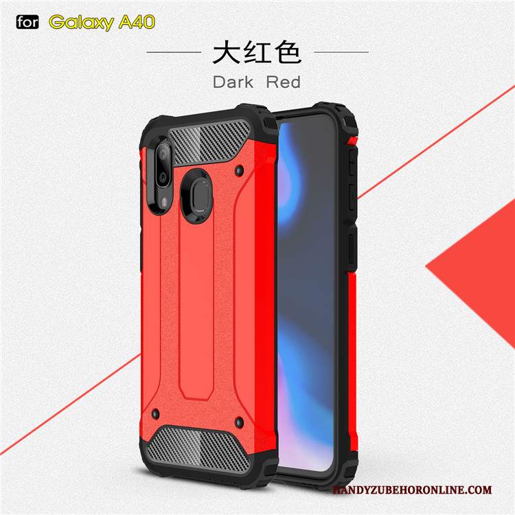 Custodia Samsung Galaxy A40 Silicone Telefono Rosso, Cover Samsung Galaxy A40 Protezione Tendenza Anti-caduta