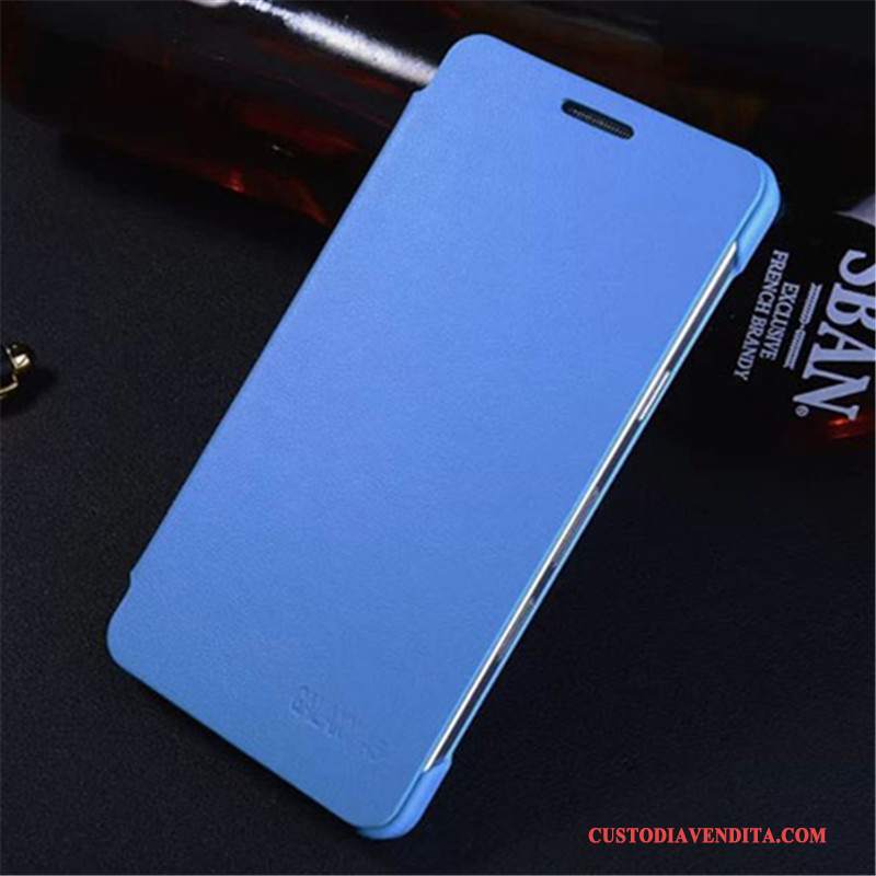 Custodia Samsung Galaxy A5 2015 Pelle Morbido Blu, Cover Samsung Galaxy A5 2015 Protezione