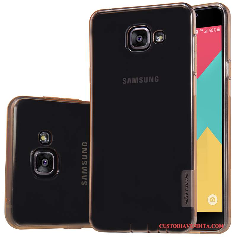 Custodia Samsung Galaxy A5 2016 Silicone Oro Morbido, Cover Samsung Galaxy A5 2016 Protezione Trasparente Sottili