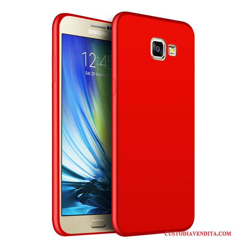 Custodia Samsung Galaxy A5 2016 Silicone Rosso Macchiati, Cover Samsung Galaxy A5 2016 Protezione Tutto Incluso Morbido