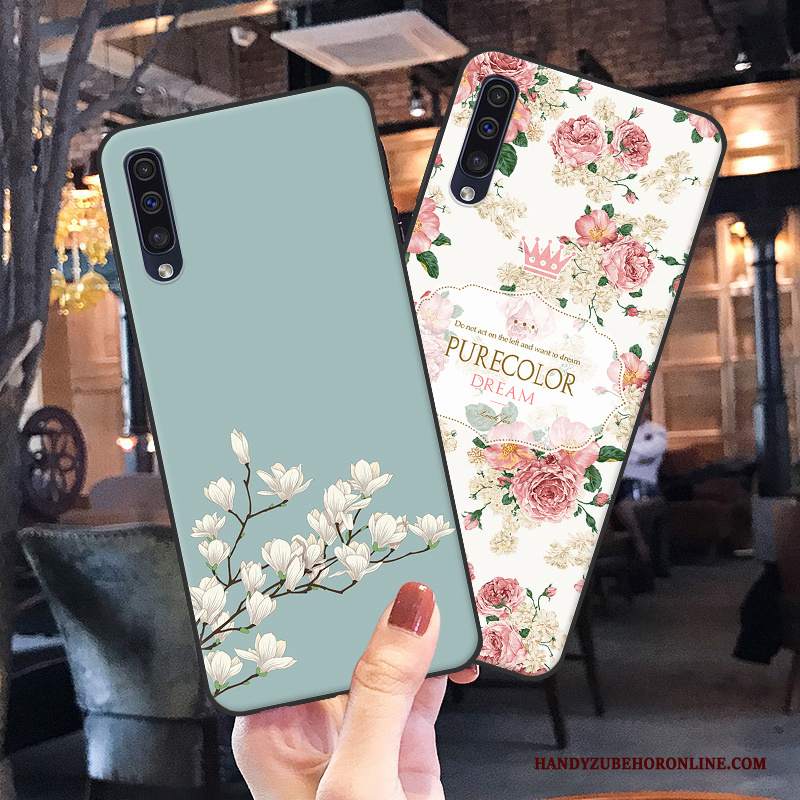 Custodia Samsung Galaxy A50 Cartone Animato Verdetelefono, Cover Samsung Galaxy A50 Protezione Bello Piccola