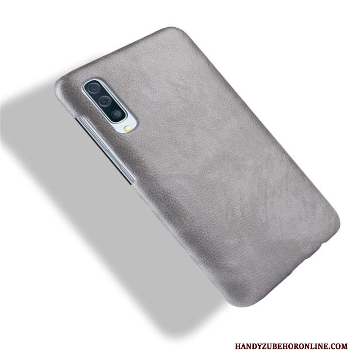 Custodia Samsung Galaxy A50 Pelle Borsetelefono, Cover Samsung Galaxy A50 Vintage Grigio Difficile