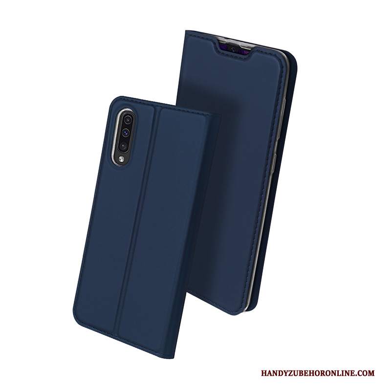 Custodia Samsung Galaxy A50 Pelle Morbido Affari, Cover Samsung Galaxy A50 Protezione Tutto Incluso Blu