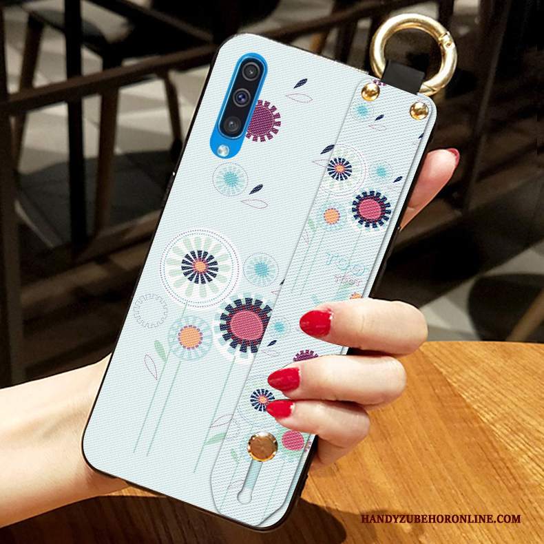 Custodia Samsung Galaxy A50 Silicone Blu Piccola, Cover Samsung Galaxy A50 Cartone Animato Morbidotelefono