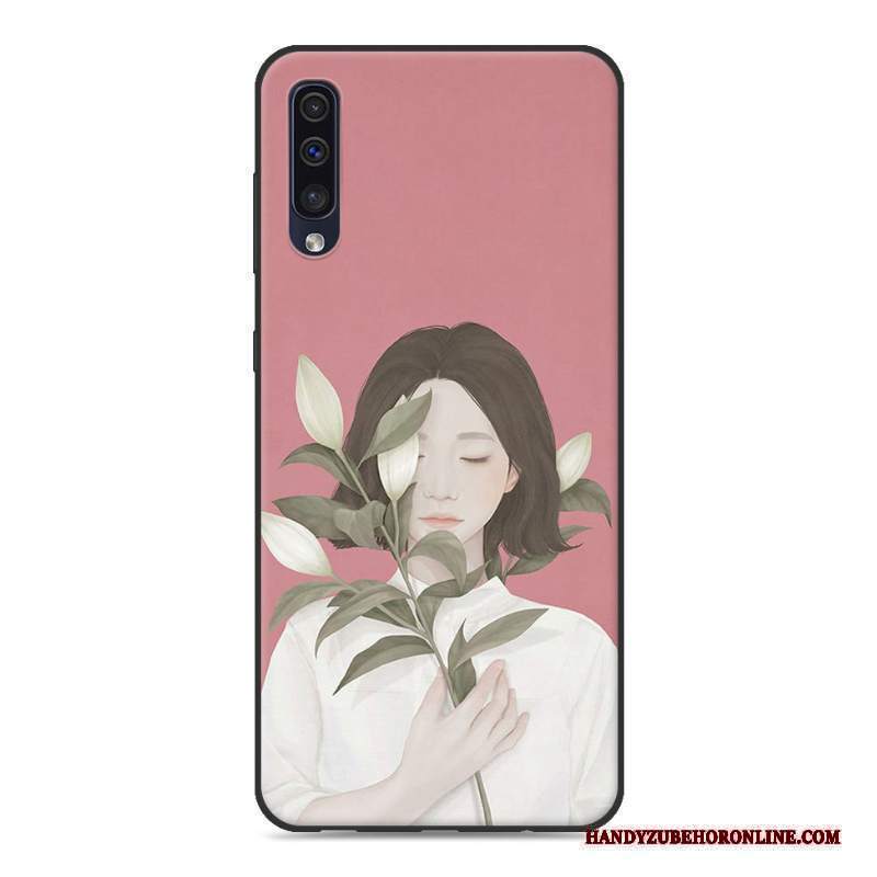 Custodia Samsung Galaxy A50s Protezione Di Personalità Tendenza, Cover Samsung Galaxy A50s Creativo Piccola Rosa