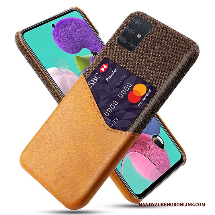 Custodia Samsung Galaxy A51 Pelle Borse Carta, Cover Samsung Galaxy A51 Anti-caduta Di Personalità