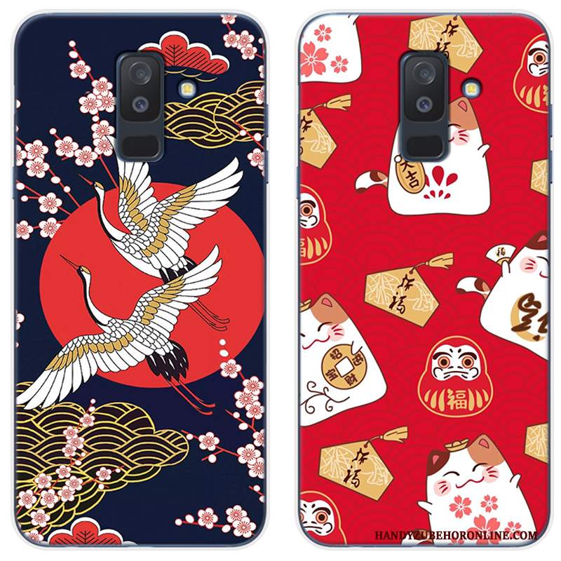 Custodia Samsung Galaxy A6+ Cartone Animato Gioventù Morbido, Cover Samsung Galaxy A6+ Tendenza Anti-caduta