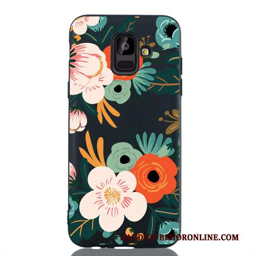 Custodia Samsung Galaxy A6 Protezione Telefono Nero, Cover Samsung Galaxy A6 Cartone Animato Ornamenti Appesi Macchiati