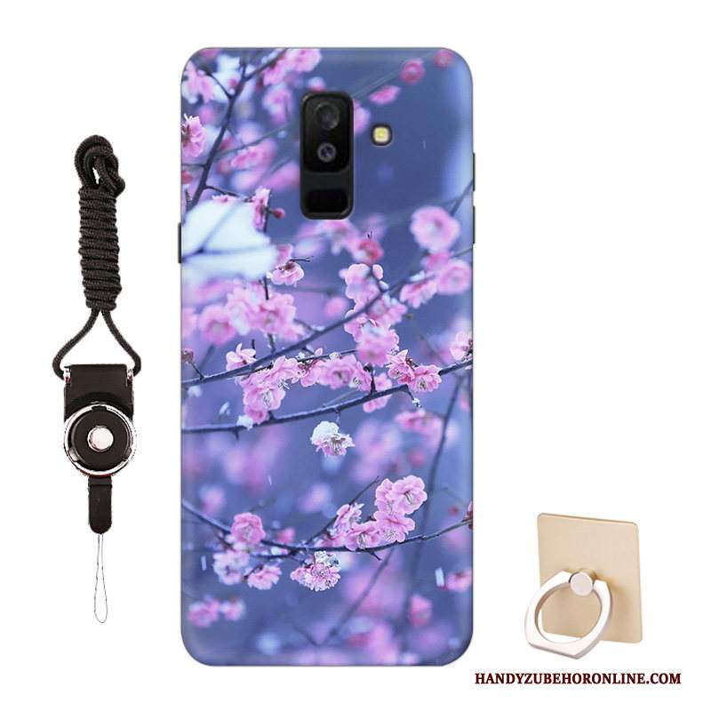 Custodia Samsung Galaxy A6+ Silicone Anti-caduta Bello, Cover Samsung Galaxy A6+ Cartone Animato Tutto Incluso Blu