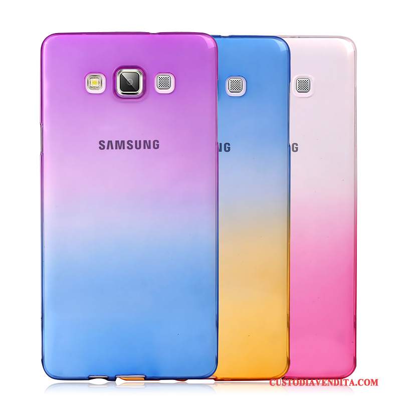 Custodia Samsung Galaxy A7 2015 Colore Cool Anti-caduta, Cover Samsung Galaxy A7 2015 Silicone Telefono Gradiente