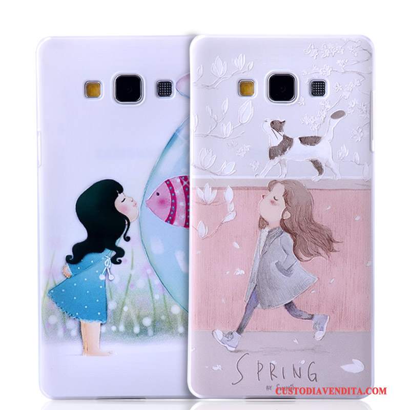 Custodia Samsung Galaxy A7 2015 Goffratura Difficiletelefono, Cover Samsung Galaxy A7 2015 Colore