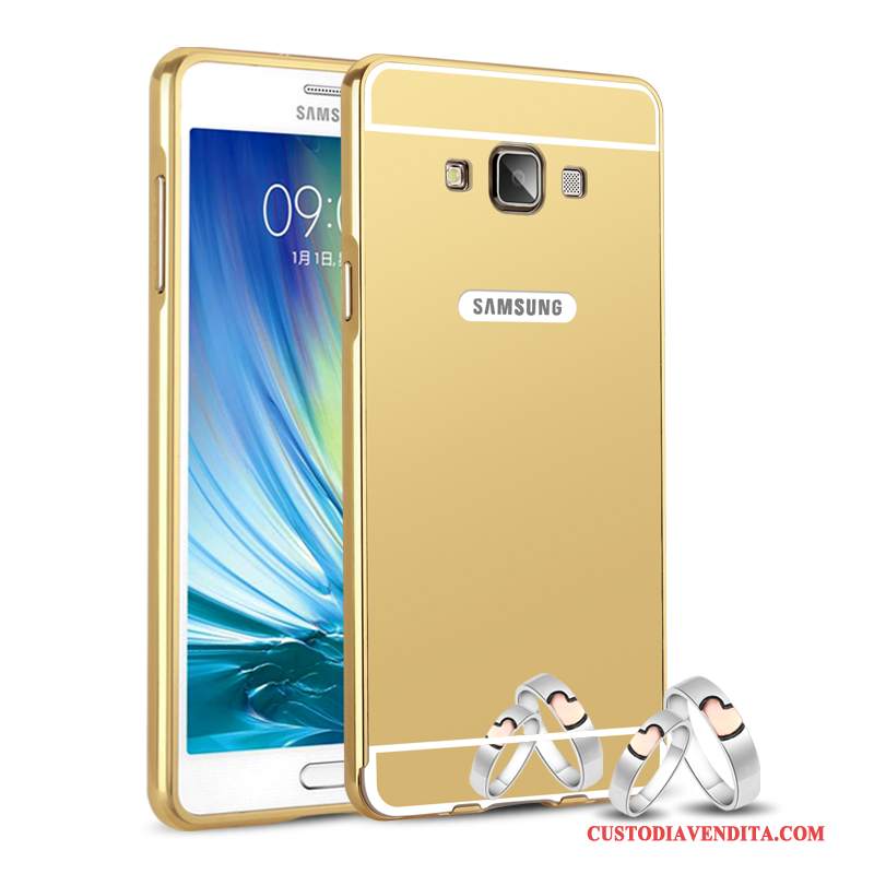 Custodia Samsung Galaxy A7 2015 Protezione Sottili Metallo, Cover Samsung Galaxy A7 2015 Coperchio Posteriore Telaio