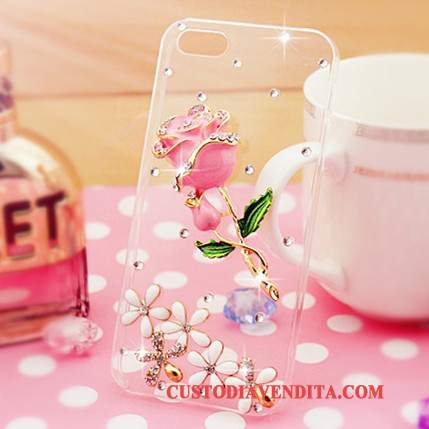 Custodia Samsung Galaxy A7 2015 Silicone Tendenza Rosa, Cover Samsung Galaxy A7 2015 Protezione Con Strass Coperchio Posteriore