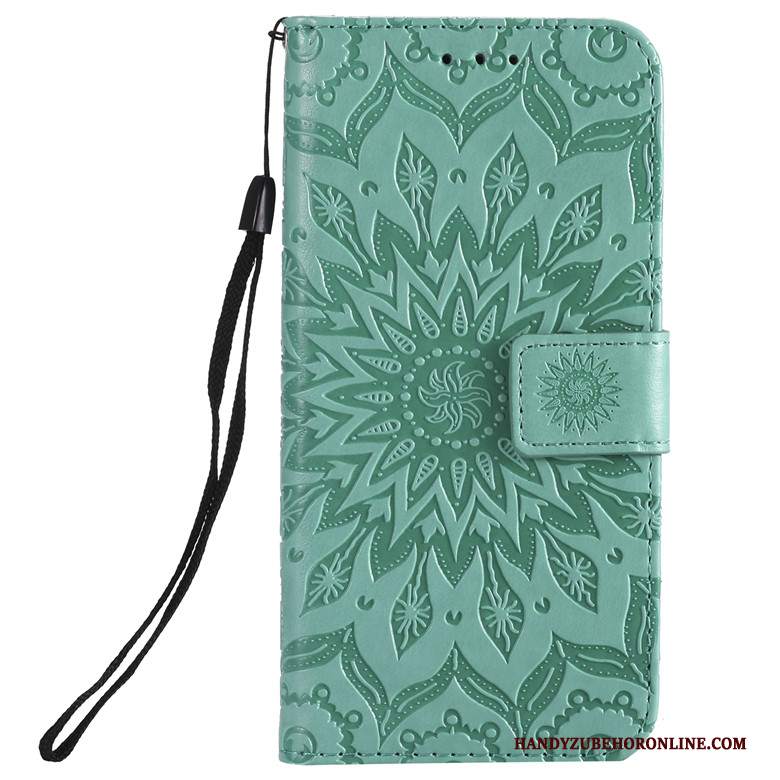 Custodia Samsung Galaxy A70 Protezione Telefono Verde, Cover Samsung Galaxy A70 Pelle Anti-caduta